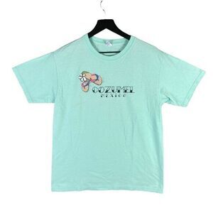 Cozumel Vintage Mexico Shirt T-Shirt Size Medium Mens Graphic 90s Adult‎ Tee